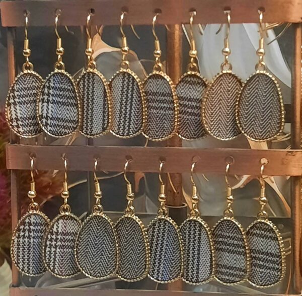 Elegant Fabric Pattern Earrings