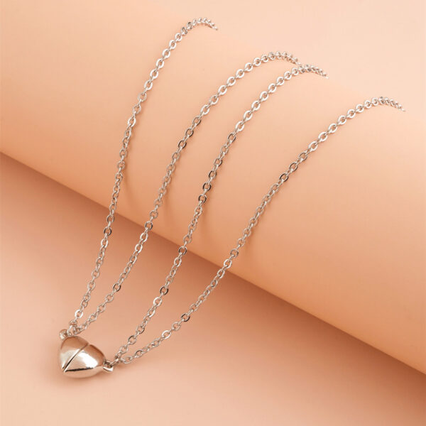 Long chain couple necklace
